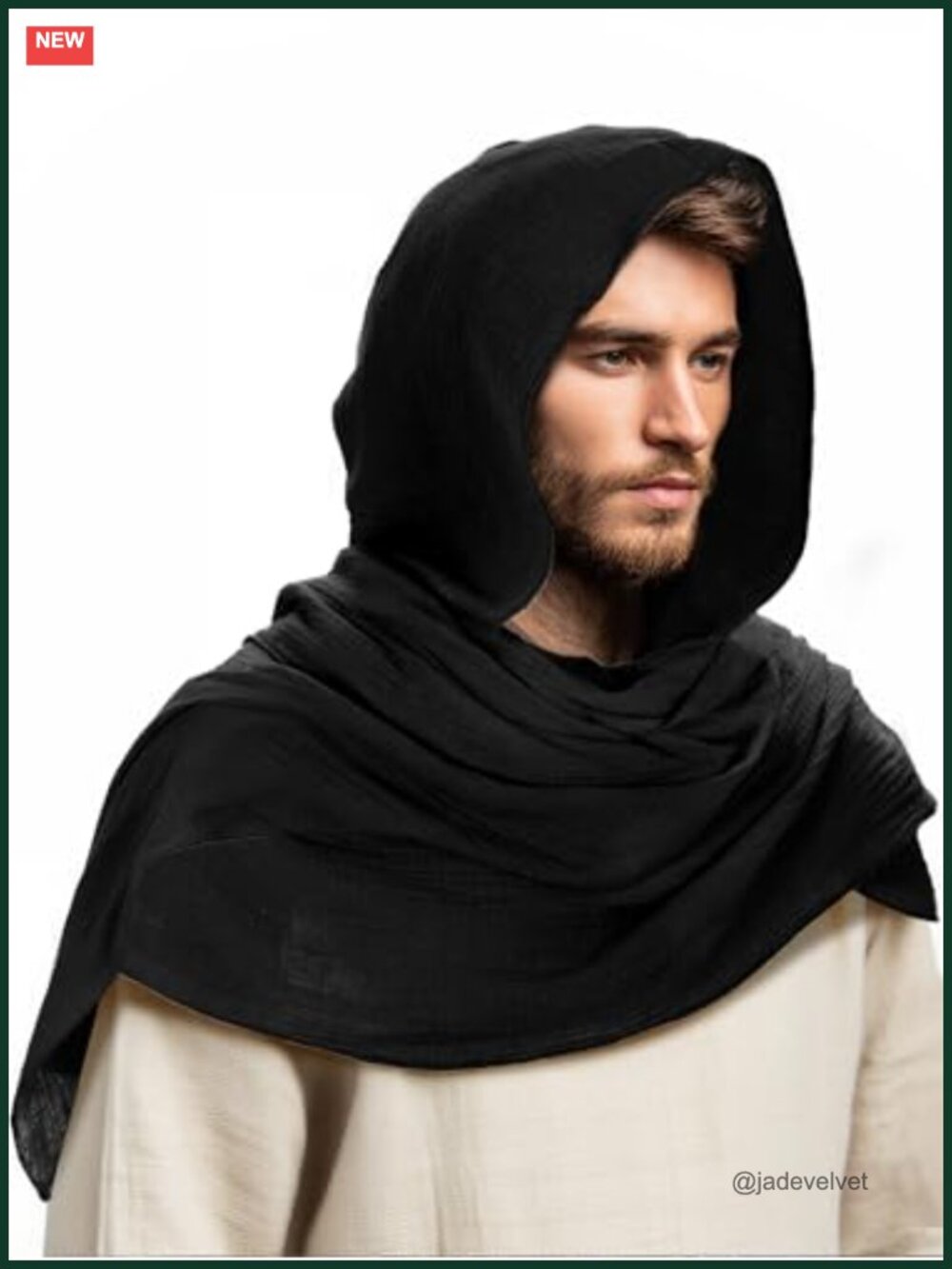 Medieval Renaissance Shawl Cape Hooded Cowl Multifunctional Halloween Cosplay
